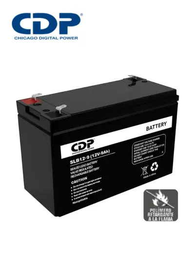 Batería de respaldo CDP SLB 12-9 de 12 V y 9 Ah para seguridad