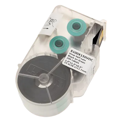 Casete de Etiqueta Auto-Laminada / 1.00' x 1.50' (25.4 x 38.1 mm) / 200 Etiquetas / -46°C a 107°C / Cables hasta 8.1 mm (0.32')