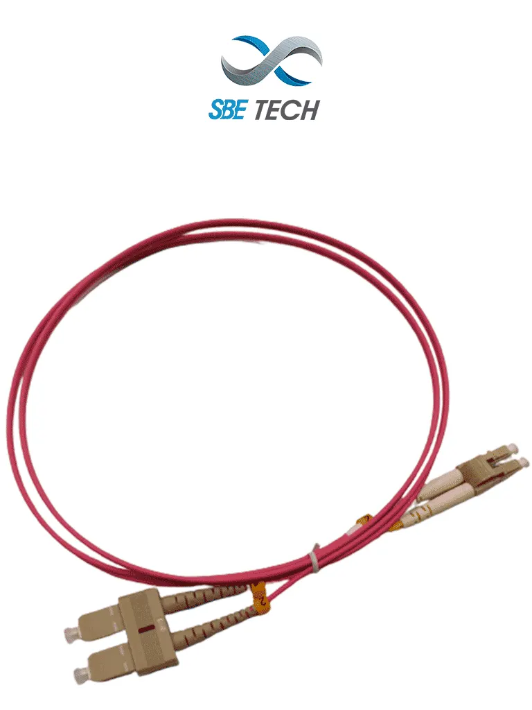 Jumper de fibra óptica SBE TECH SBE-JUMLC-SC-1M50 OM4 de 1 metro