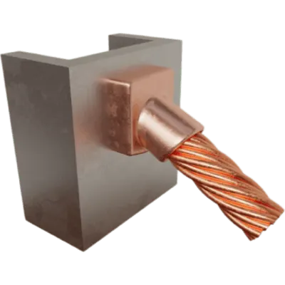 Molde para soldadura Exotérmica de superficie Vertical a cable 4 Awg en 45 Grados