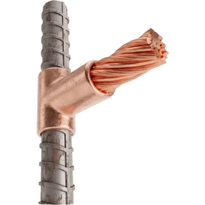 Molde para Soldadura exotérmica para cable Horizontal cal. 2 Awg a Varilla Corrugada Vertical de 1 in.