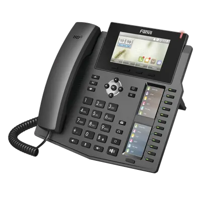 Teléfono IP empresarial para 20 líneas SIP, Voz HD, 3 Pantallas LCD a Color, 12 teclas BLF, PoE 