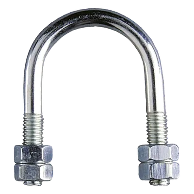Abrazadera tipo U / 8 mm / 5" / Carga 30 kg / Cincado electrolítico / M6-M8