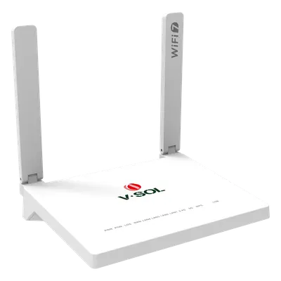 ONU GPON/EPON con Wi-Fi 7 / 1 Puerto 2.5 Gbps / 3 Puertos Gigabit / Puerto PON SC/UPC / Hasta 3600 Mbps
