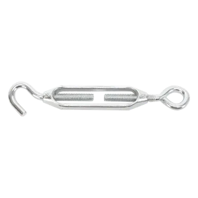 Tensor de Cable / Ojo-Gancho / 1/4 in / Carga 150 kg / Carrera 2-1/8 in / Aleación de Zinc / Galvanizado en Caliente