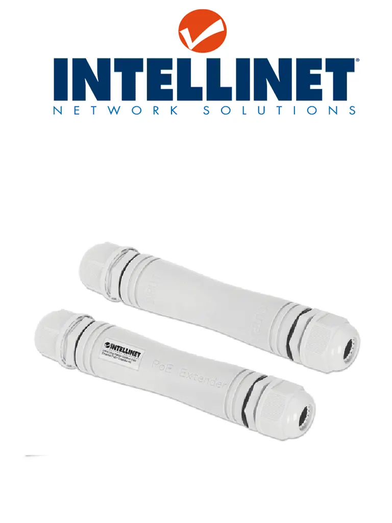 INTELLINET 561952 - Extensor PoE de  hasta 1000 m / 30W maximo/ Para exteriores IP67 / Ideal para instalaciones de camaras IP /