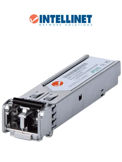 INTELLINET 545006 - Módulo transceptor SFP Gigabit de fibra óptica, con puerto LC, multimodo 1000Base-SX, y alcance de hasta 550 m