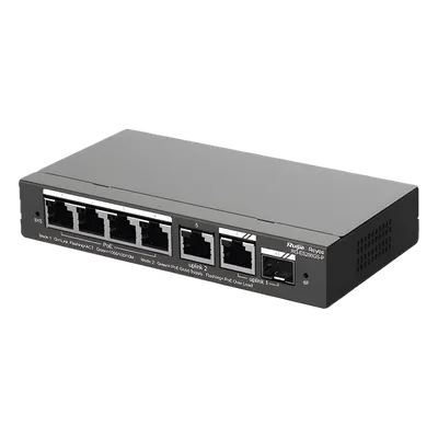 Switch administrable RUIJIE RG-ES206GS-P con 4 puertos PoE+