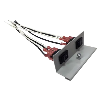 Soporte para 2 Interruptores Basculantes / 250 VCA @ 15 A / Cable 18 AWG / Encendido/Apagado / Gabinetes