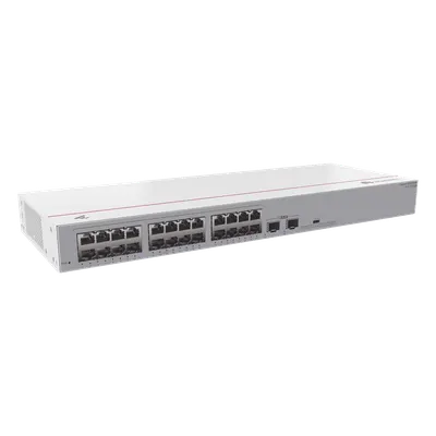 Switch No Administrable / 24 Puertos Gigabit / 2 Puertos SFP Uplink / 52 Gbps / 1U Rack