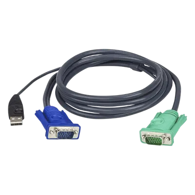 Cable KVM ATEN 2L5202U con VGA y USB, longitud de 1.8 m