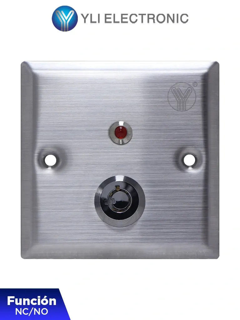 Botón liberador de llave YLI Electronic YKS-850LS con indicador LED