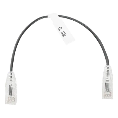 Cable de parcheo LINKEDPRO LP-UT6-030-BK-28 Cat6 slim de 30 cm
