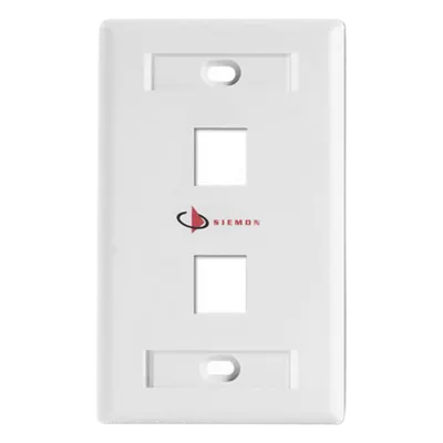 Placa de pared Keystone SIEMON KFP-S-02-02S de 2 salidas