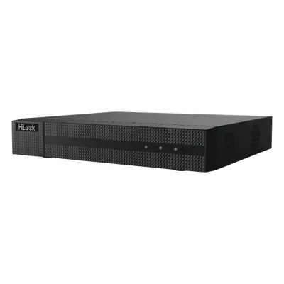 DVR Híbrido / 8 Canales Combinados / 4 TurboHD + 4 IP / 8 Megapíxel (4K) / H.265+ / Audio por Coaxitron / 1 Bahía HDD