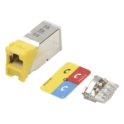 Jack Cat6A blindado SIEMON Z6A-S05 para montaje plano o angulado