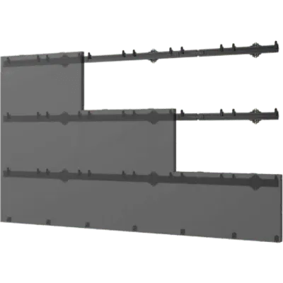 Sistema de Montaje Universal para paneles LED dvLED / SEAMLESS Connect / 5x6 Paneles / Capacidad (284.1 kg) / Aluminio / Ajuste de Precisión / Hasta 135" 3.05 x 1.69 m