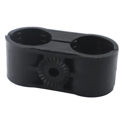 Sujetador Plástico para Cable Coaxial / 2 Cables / 1-1/4" Nominal / Rango 1.535" a 1.614" (39 a 41 mm) / Montaje Varilla 3/8" o M10 / Paquete 10 Unidades