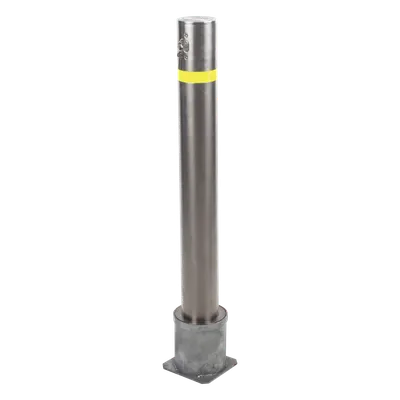 Bolardo Desmontable / Acero Inoxidable SS304 / 900 mm (2.95 ft) Altura / 114 mm Diámetro / 3 mm Espesor / Punta Plana