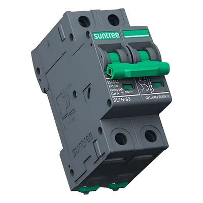 Interruptor Termomagnético DC / 2 Polos / 20 A / 800 Vcc / Curva C / 6 kA / Riel DIN