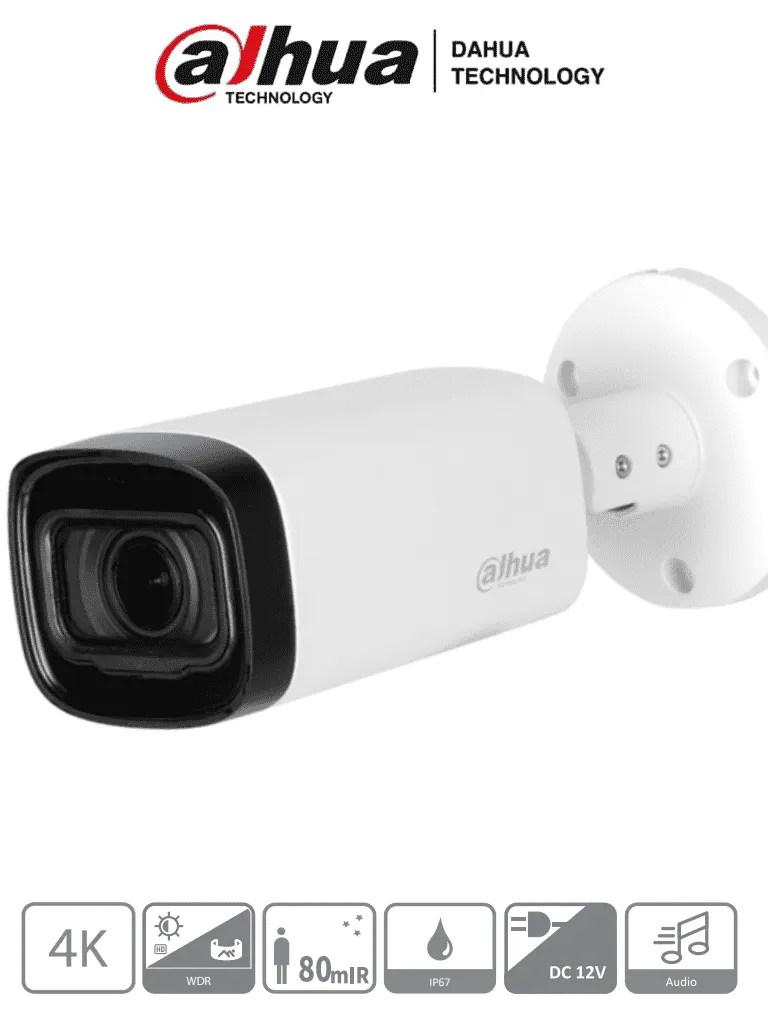 Cámara bullet Dahua DH-HAC-HFW1801RN-Z-A 4K con lente motorizado