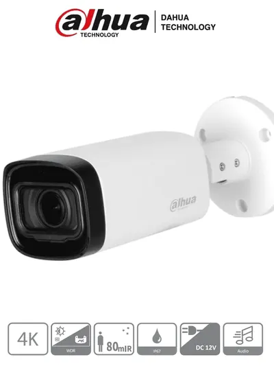 Cámara bullet Dahua DH-HAC-HFW1801RN-Z-A 4K con lente motorizado