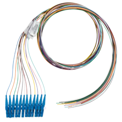 Kit Pigtails Fibra Óptica / LC Simplex / Monomodo OS2 9/125 μm / Buffer 900 μm / 12 Piezas / 1 m (3.28 ft)