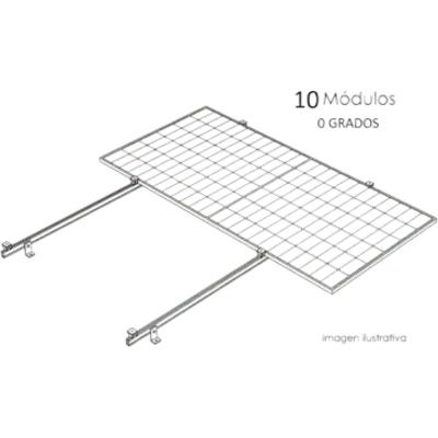 Sistema de montaje solar BASEL KITBASEL1X10A0 para techo plano