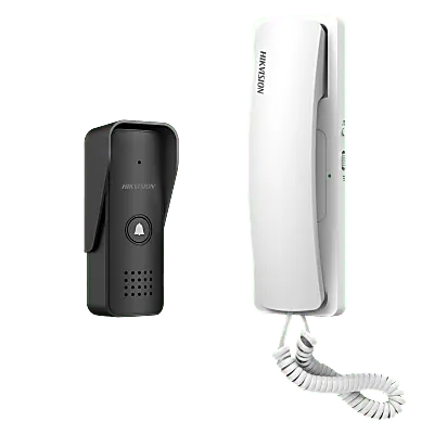 Kit de audioportero Hikvision DS-KIS103/US para controlar 2 puertas