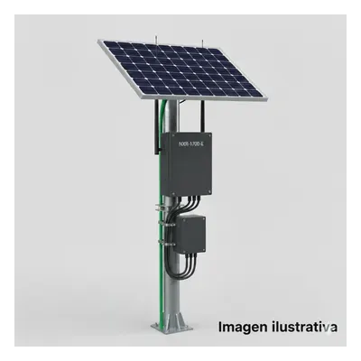 Kit Solar PoE Pasivo 24 Vcc / Panel 130 W / Batería 120 Ah / Autonomía 48 h / 12 Vcc / 427 pies