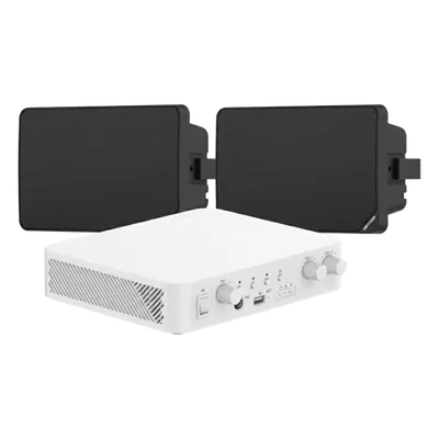 Kit de audio IP Hikvision DS-QAE-KIT-0120BG con amplificador de 80 W