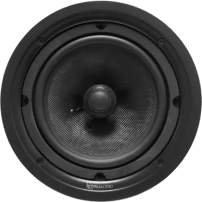 Serie Phantom TruAudio / Altavoz Empotrable en Techo / 2 Vías / Woofer de Fibra de Vidrio / Tweeter Pivotante de Titanio/ Rejilla Ghost sin Marco / Clasificación de Humedad / Quick Connect