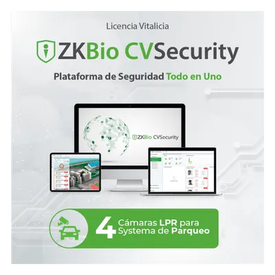 Licencia de Software / 4 Carriles de Estacionamiento / Reconocimiento de Placas LPR / Control de Acceso Vehicular