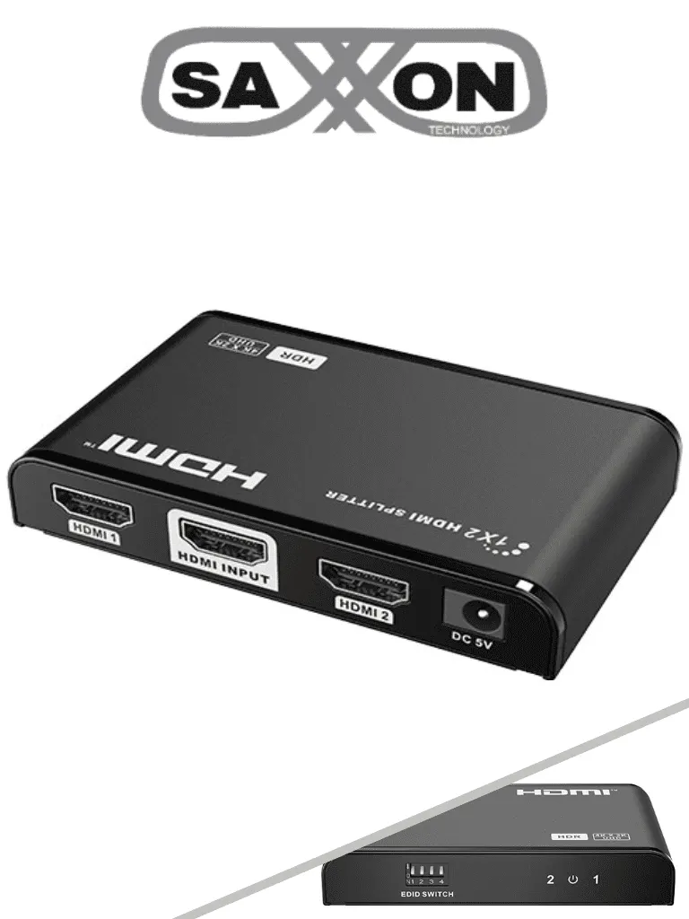 Divisor HDMI SAXXON LKV312HDR-V2.0 4K con dos salidas