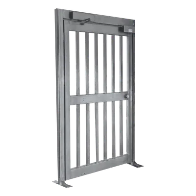 Puerta de Alta Seguridad / Cuerpo Completo / Acero Galvanizado ASTM A123/A153 / Cerradura Eléctrica Fallo Seguro / Malla Diamante o Rombo