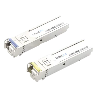 Transceptores Ópticos Industriales Bidireccionales SFP+ / Monomodo 1270 & 1330 nm / 10 Gbps / LC/UPC Simplex / DDM / 60 km / 196.85 ft / 2 Piezas