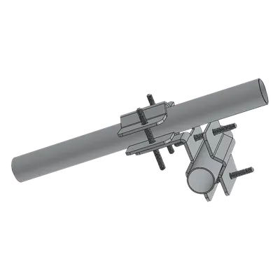 Herraje Adaptador Cruzado / Unión Perpendicular / Acero A-36 Galvanizado / Tubos 7/8" a 2"