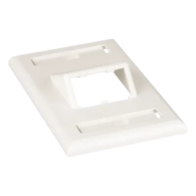 Placa de pared inclinada PANDUIT CFPSL2IWY de 2 puertos Mini-Com