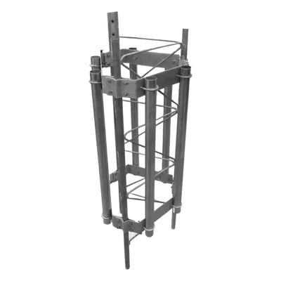 Herraje para antenas sectoriales / 6 posiciones 60° / Mástil 2' cal.18 / 100 cm / 3.28 ft / Galvanizado en caliente / Compatible STZ45G
