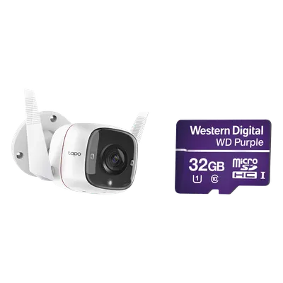 Kit de Cámara IP Wi-Fi / 2 Megapixel / Full HD 1080p / Audio Bidireccional / Detección de Movimiento / Micro SD 32 GB