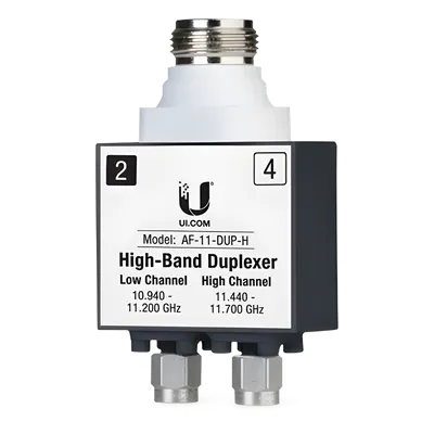 Duplexer / 11 GHz Banda Licenciada / Alta 10.940-11.200 GHz y 11.440-11.700 GHz / PoE 50VDC / SMA+N-Type / -40 a 55°C
