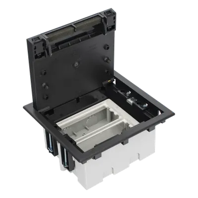 Caja para piso falso SIMON SM-CPF-2 con capacidad para 2 módulos dobles