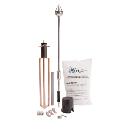 Pararrayo TOTAL GROUND KIT-MASTER-PE15-ALU con avance de cebado de 60 m