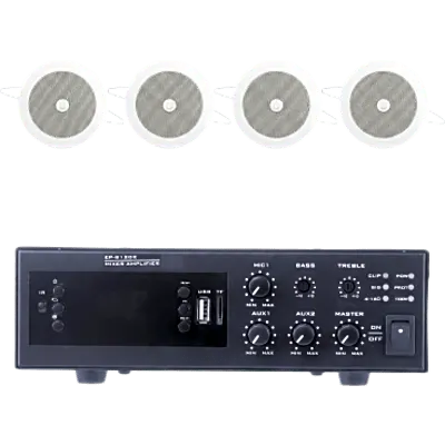 Kit de sonido EPCOM PROAUDIO EPB120E/4CS con amplificador de 120W