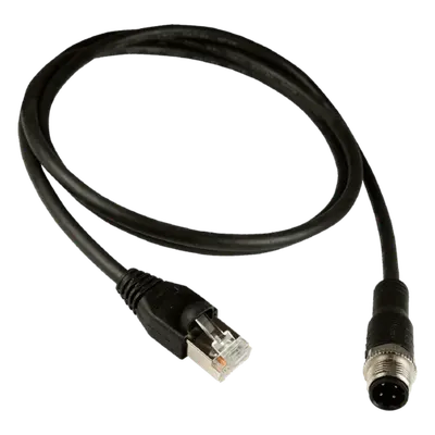 Cable Adaptador Ethernet / M12 Macho 4 Pines a RJ45 / Codificación D / 10 m (32.8 ft) / 10/100BASE-TX / Industrial