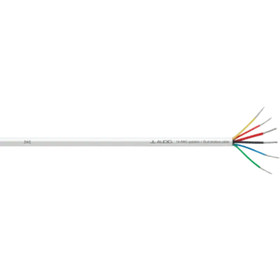 Cable Multifunción Marino / 250 pies (76.2 m) / 6 Conductores / 16/2 + 20/4 AWG / Cobre OFC Estañado / Cubierta PVC Blanco Grado Marino / Audio y Alimentación LED
