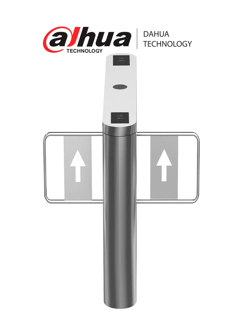 DAHUA ASGB521H-D - Swing Barrier Media para exterior/ 1 Carril/ Motor Electrico CD/ Acero Inoxidable/ Puerto RS232/ Soporta Conteo de Entrada y Salida/ 20personas x minuto/ Entrada de Alarma de Incendio para desbloqueo/
