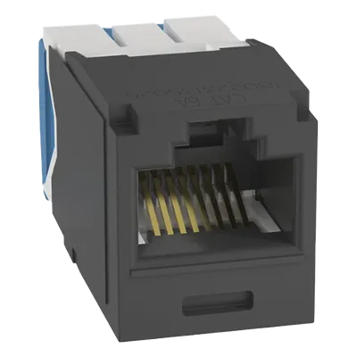 Jack RJ45 Panduit CJ6X88TGBL Cat 6A UTP sin herramienta, negro