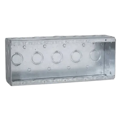 Caja eléctrica RACO HUB-694 de 5 gang y acero galvanizado