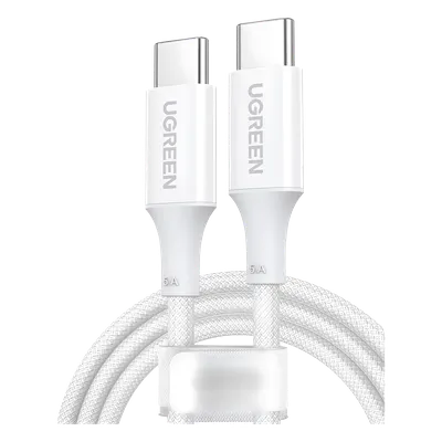 Cable USB-C a USB-C | 2 Metros | Potencia de Carga 100W | 20V 5A | PD3.0 | QC4.0/3.0/2.0 | FPC | AFC | 480 Mbps | Chip E-Market | Compatible con IPhone 15 | Carcasa de Aluminio | Nylon Trenzado.